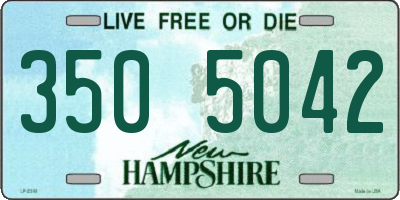 NH license plate 3505042