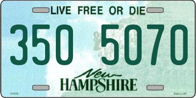 NH license plate 3505070