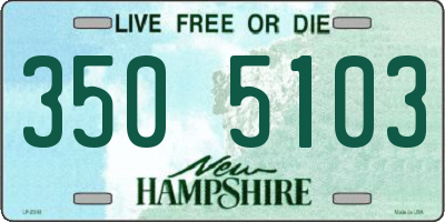 NH license plate 3505103