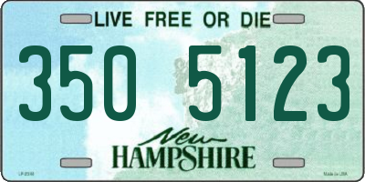 NH license plate 3505123