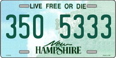 NH license plate 3505333