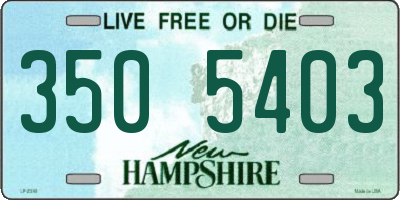 NH license plate 3505403