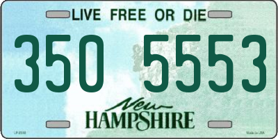 NH license plate 3505553
