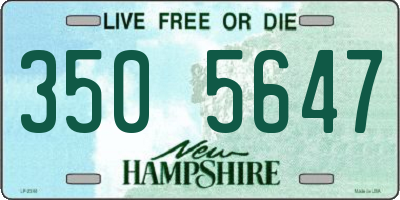 NH license plate 3505647