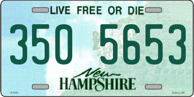 NH license plate 3505653