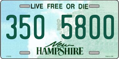 NH license plate 3505800