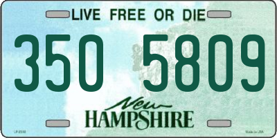 NH license plate 3505809