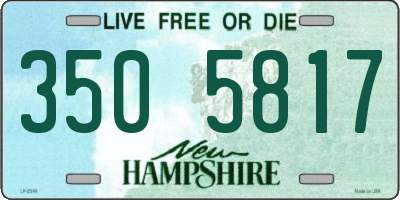 NH license plate 3505817