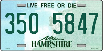 NH license plate 3505847