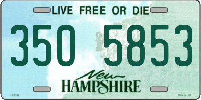 NH license plate 3505853