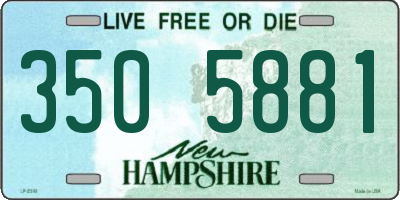 NH license plate 3505881