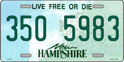 NH license plate 3505983