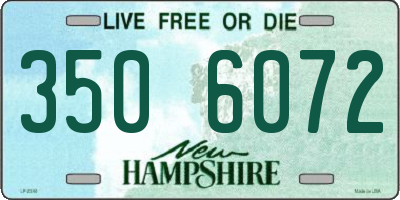 NH license plate 3506072
