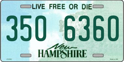 NH license plate 3506360