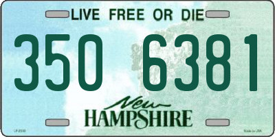 NH license plate 3506381