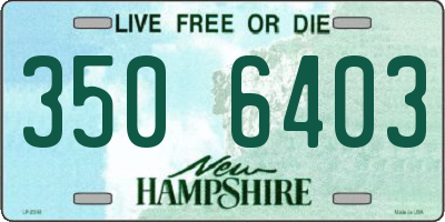 NH license plate 3506403