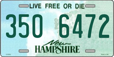NH license plate 3506472