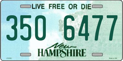 NH license plate 3506477