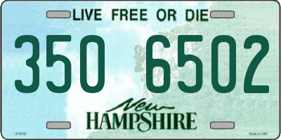 NH license plate 3506502
