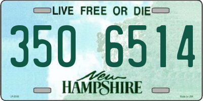 NH license plate 3506514