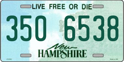 NH license plate 3506538