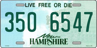 NH license plate 3506547