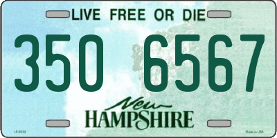 NH license plate 3506567