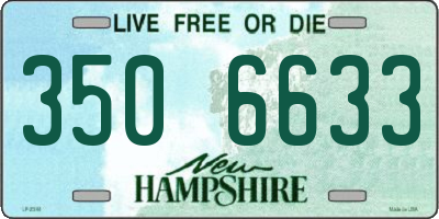 NH license plate 3506633