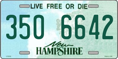 NH license plate 3506642