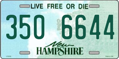 NH license plate 3506644