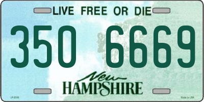 NH license plate 3506669