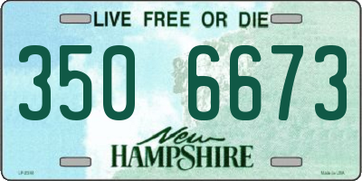 NH license plate 3506673