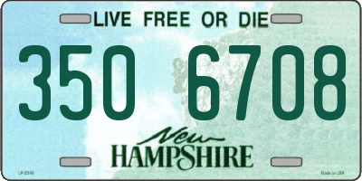 NH license plate 3506708
