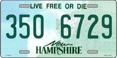 NH license plate 3506729