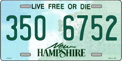 NH license plate 3506752