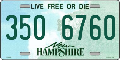 NH license plate 3506760