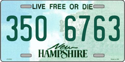 NH license plate 3506763