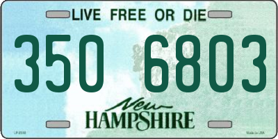 NH license plate 3506803