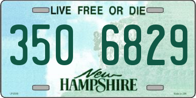 NH license plate 3506829