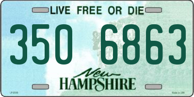 NH license plate 3506863