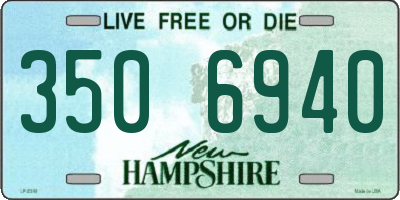 NH license plate 3506940