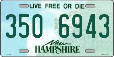 NH license plate 3506943