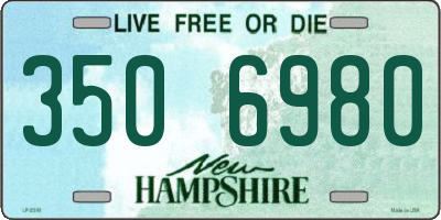 NH license plate 3506980
