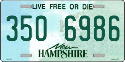 NH license plate 3506986