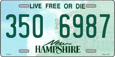 NH license plate 3506987