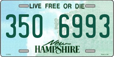 NH license plate 3506993