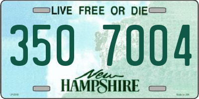 NH license plate 3507004