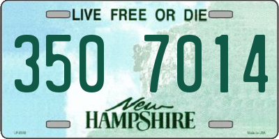 NH license plate 3507014