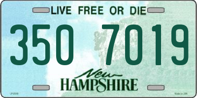 NH license plate 3507019