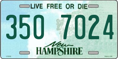 NH license plate 3507024